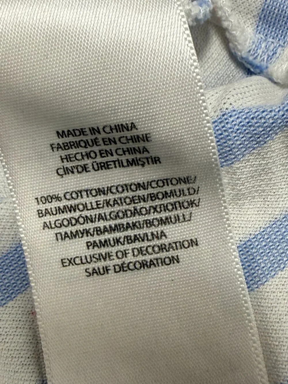Ralph Lauren Knit Oxford Short Sleeve Polo Blue &n White Stripe 100% Cotton Sz L